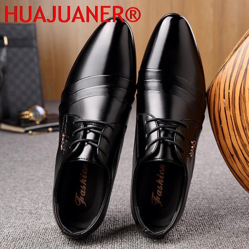 Dress Shoes Fashion Mens PU Leather Shoes Wedding Business Dress Nightclubs Oxfords Breathable Working Lace Up Shoes 230824