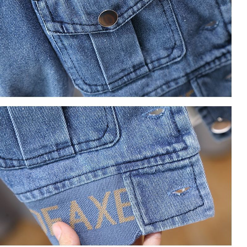 Clothing Sets Autumn Kids clothes Spring Denim Coat Children's clothing Boys Outerwear Blue Black Baby Jacket Pant sets 2 piece set 2 9Y 230823