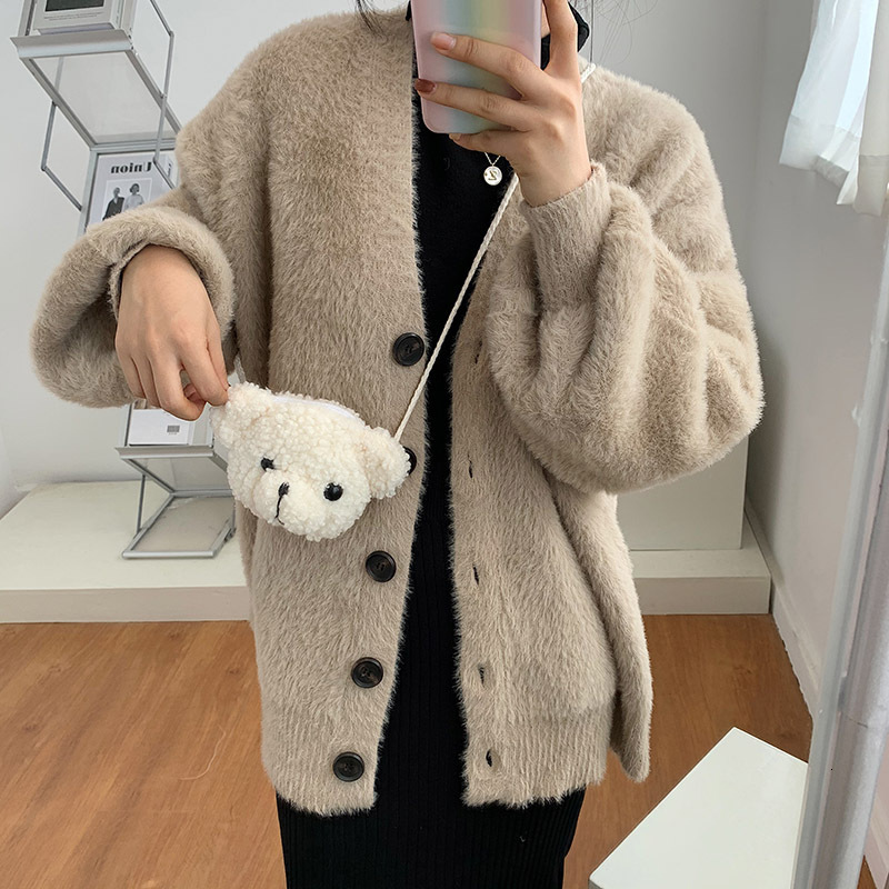 Backpacks Cute Bear Plush Shoulder Bag For Children Kids Cartoon Messenger Bags kawaii Plush Purses little Girls Stuffed Animals Backpack 230823