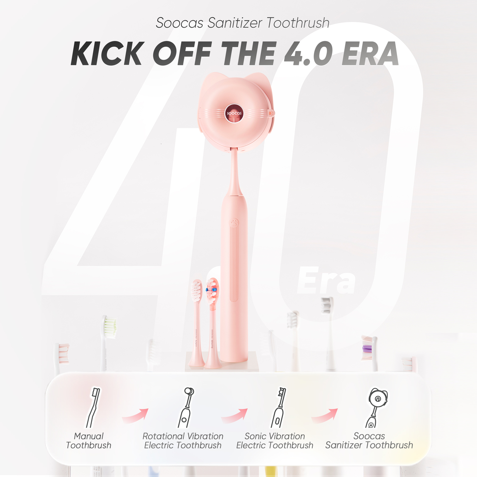 Toothbrush SOOCAS Sonic Electric Toothbrush D3 Smart Ultrasonic Tooth Brush Cleaner Whitening Waterproof and Sanitizer Toothbrush 230824