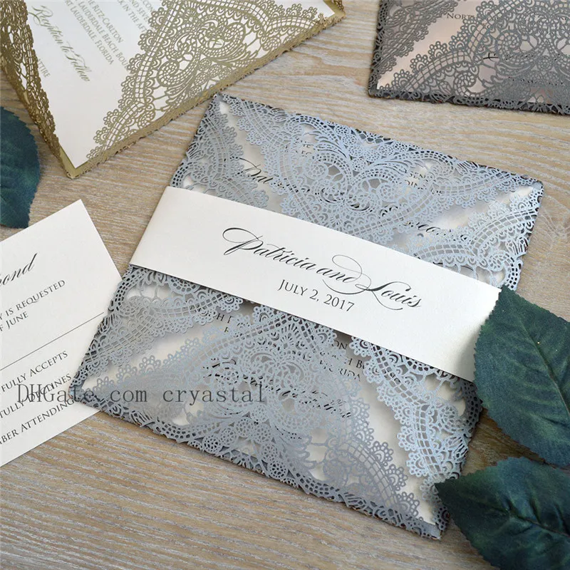 Gift Wrap 10pcs Exquisite Laser Cutting Wedding Invitation Custom Business And RSVP Card Greeting Decoration Party SuppliesZZ