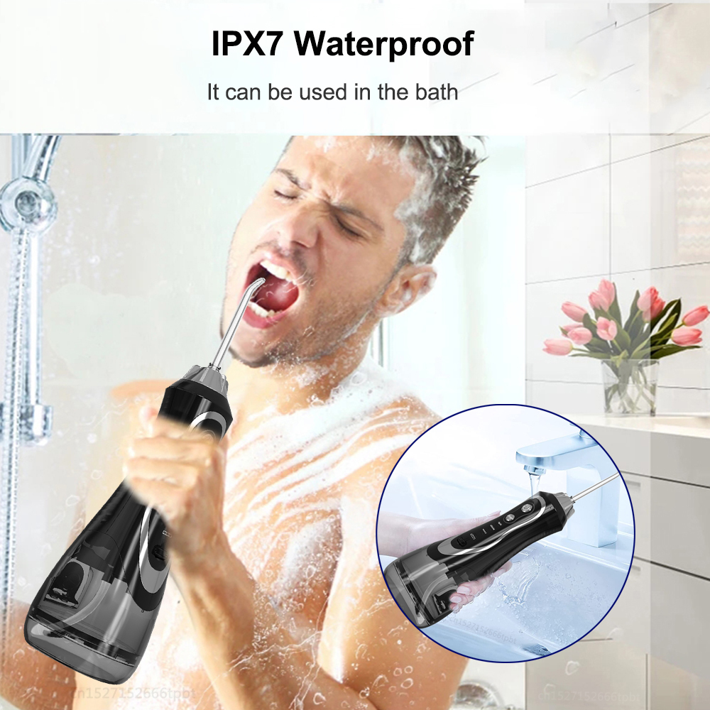 Other Oral Hygiene Irrigator Water Flosser For Dental Teeth Cleaning Jets 300ml 3 Speed Floss BPF 01 Portable IPX7 Waterproof 230824
