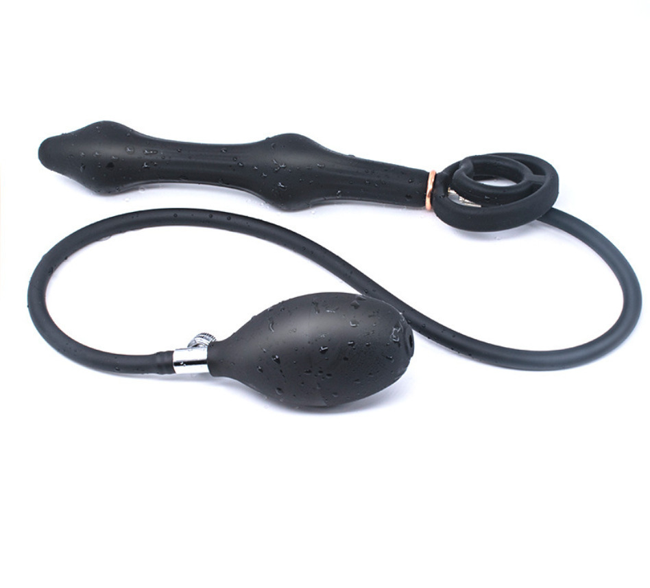 Briefs Panties Anal Butt Plug Inflatable with 2 Steel Balls Inside and CockPenis Ring for Anus ExpanderDilator Men Women Sex Play 230824