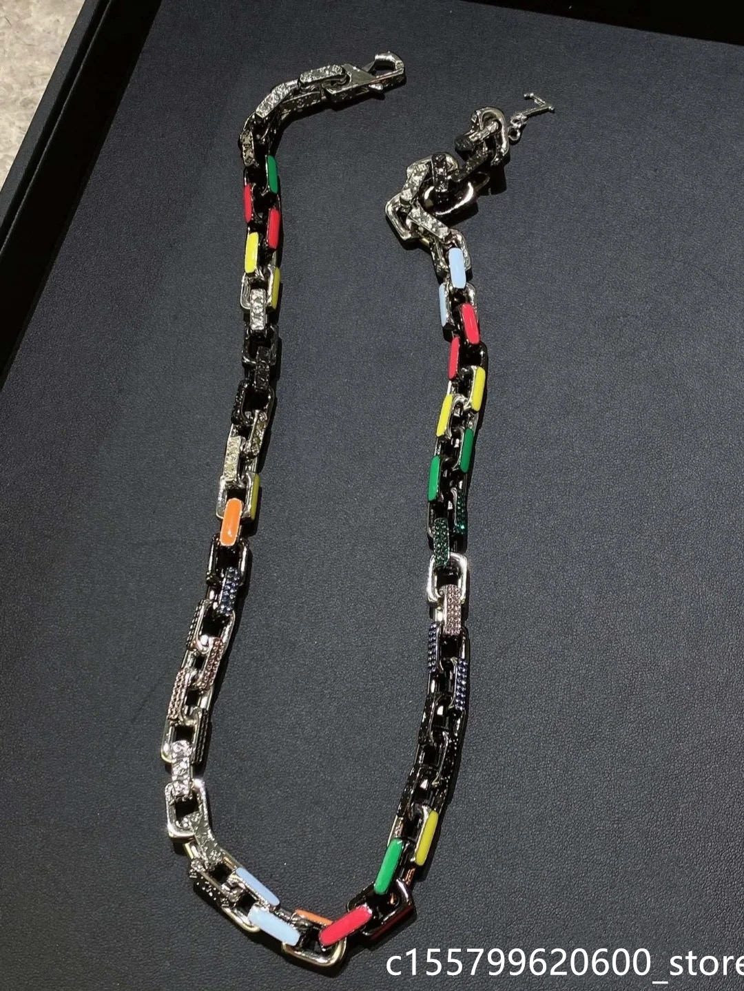 Paris High Quality Punk Square Luxury designer Chain Necklace Hip Hop Pendants Quenching Thick Link Chain Collar Gothic Jewelry Men Cuban MONOGRAM Chain DFS47857