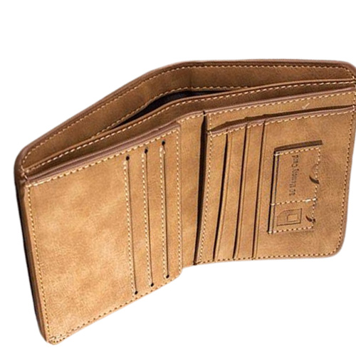 Vintage Designer Men Wallet Bifold Matte Leather Wallets Mens Small Trifold Purse Card Holder Money Bag Business Brand Wallet For