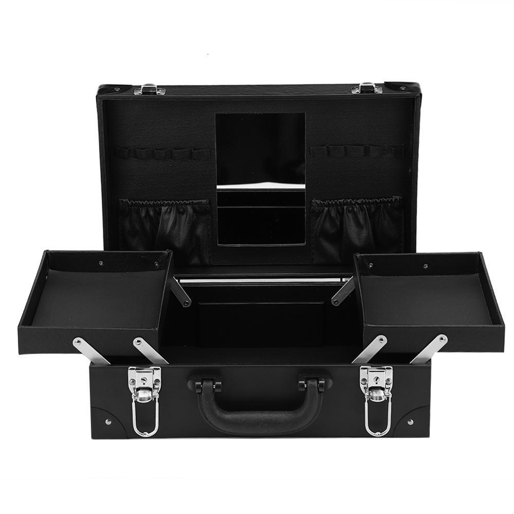 Other Tattoo Supplies Multi function Large capacity Box Professional Eye And Lip Nail Tool Portable Large Cosmetic Bag Storage black 230823