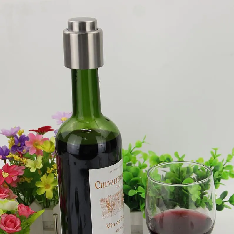 Wine Stopper Stainless Steel Vacuum Sealed Red Wine Bottle StopperPump Inside Super Easy to Keep Your Best Wine FreshZZ