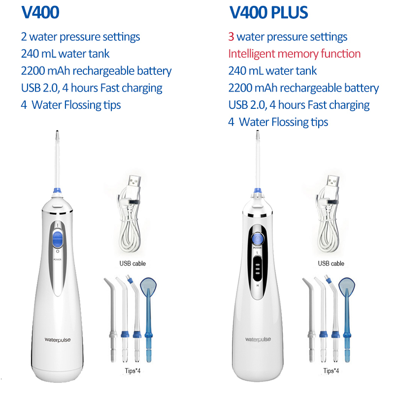 Other Oral Hygiene Waterpulse V400 Irrigator Water Flosser Electric Mouth Cleaning Dental Portable Floss Plus 230824
