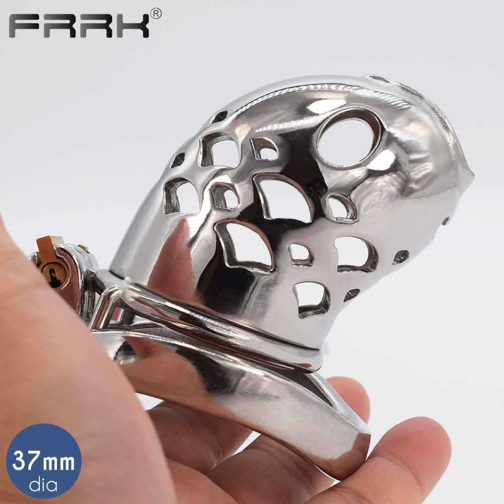 Cockrings Bdsm Penile Rings Metal Chastity Lock 37mm Fish Cock Cage for Male Bondage Belt Device Sissy Penis Ring Gay Sex Toy 230824