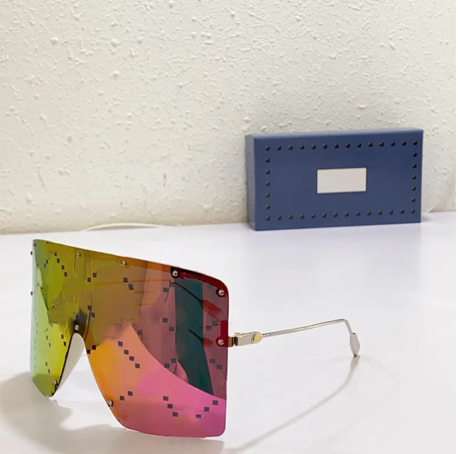 Polarized sunglasses Mask shaped sunglasses luxury brand metal decorated tinkle frame mens and womens sports glasses G1244 uv400 protection 1245 with box