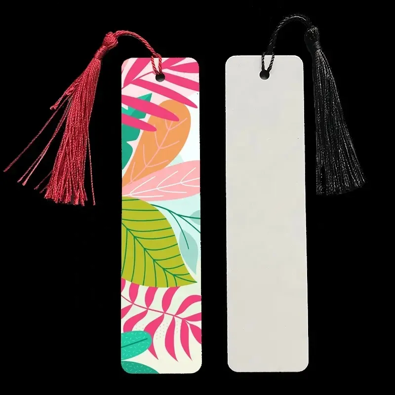 Sides Wholesale Sublimation Bookmark Blanks Double Printable Aluminum Metal Bookmarks Bulk DIY Bookmarks With Hole And Tassels LL
