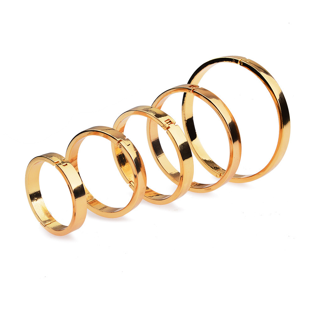 Cockrings 5 Size Gold Metal Cock Ring Penis Adult Sex Man Delayed Ejaculation Lock Semen Delay Rings Toy for Men 230824