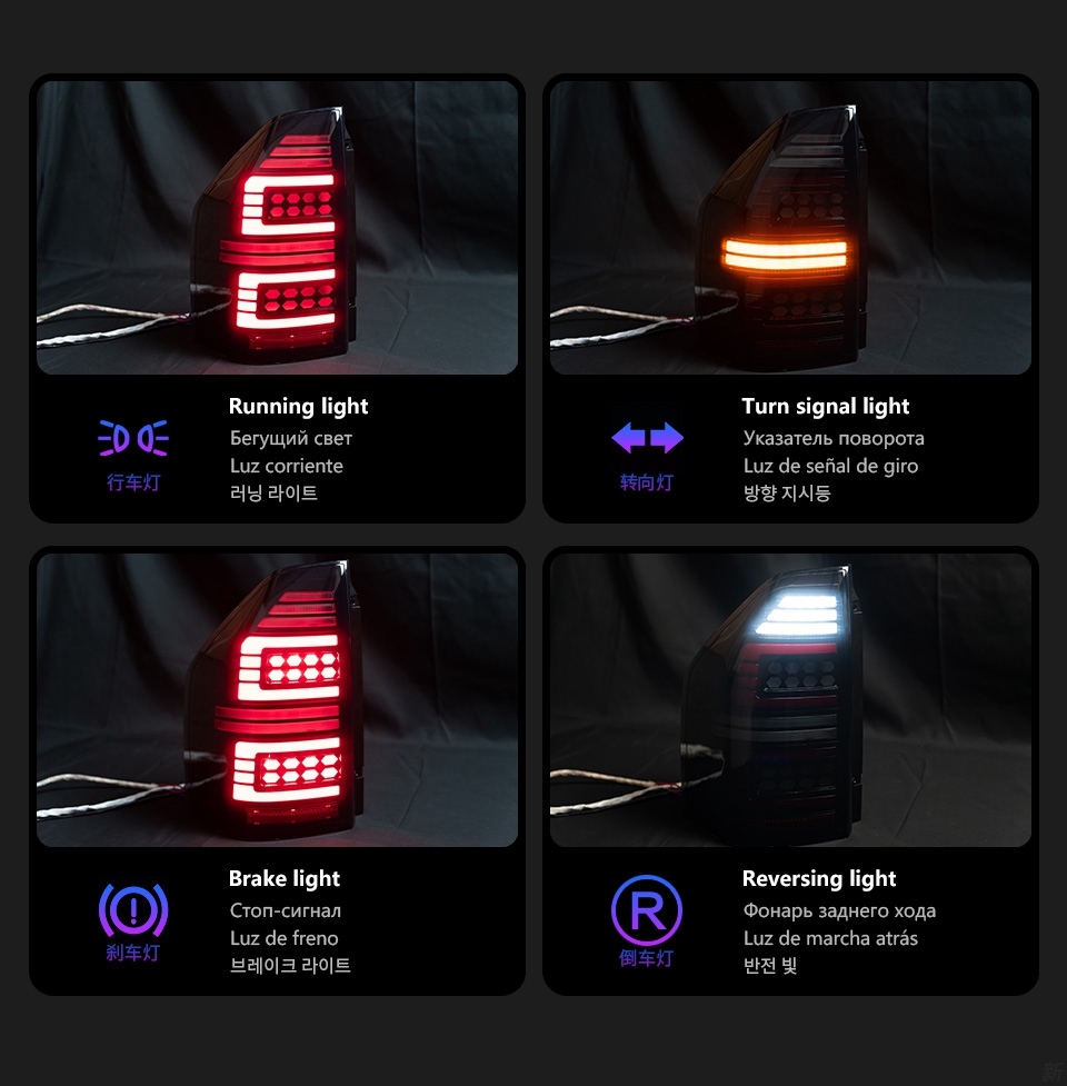 Car Tail Lights Assembly for Pajero V73 Taillight 2004-2014 V75 V77 V87 Montero LED Tail Lamp Rear Turn Signal