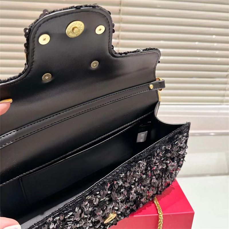 Woman Beading Sequin Bags designer hot woman handbag crossbody bag single shoulder purse Glittering Shining 2 size 10A