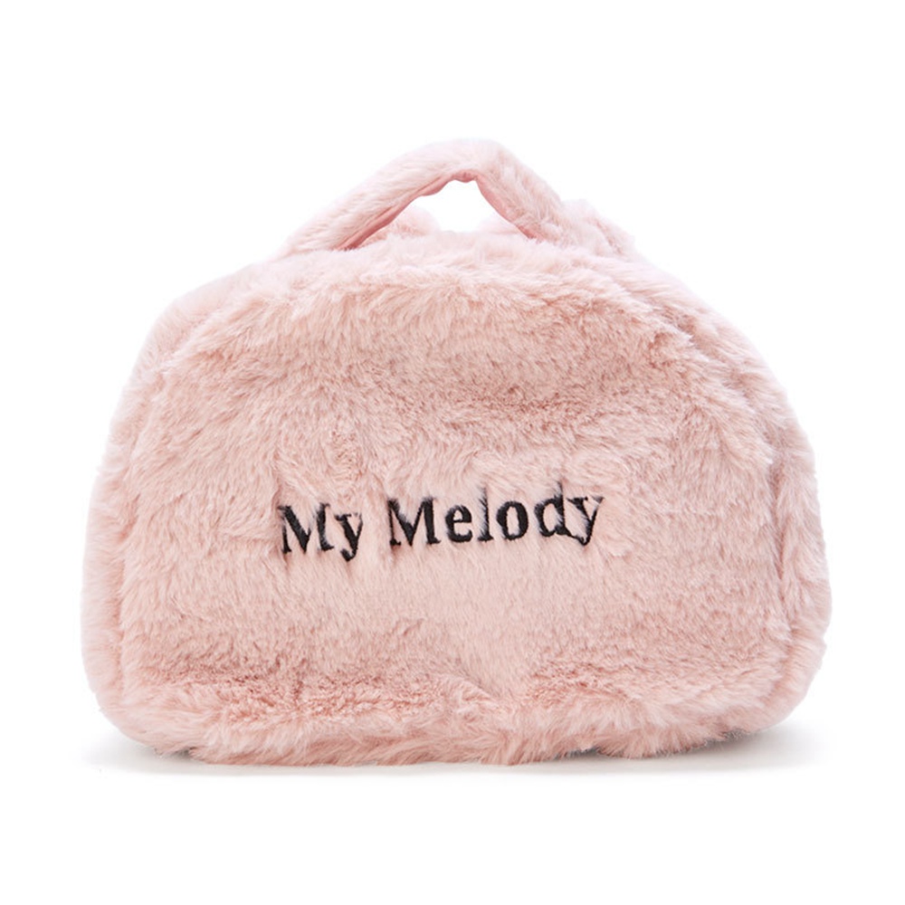 23*8*16cm Cartoon Portable Girl Makeup Bag Soft Plush Handbag Large Capacity Cosmetic Storage Bags Winter Plush Makeup Organizer 2470