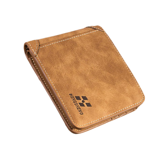 Vintage Designer Men Wallet Bifold Matte Leather Wallets Mens Small Trifold Purse Card Holder Money Bag Business Brand Wallet For
