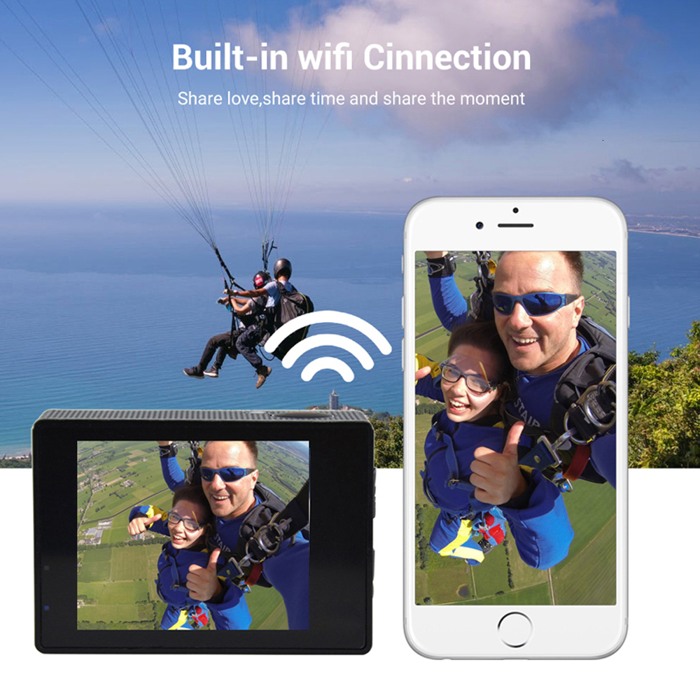 Weatherproof Cameras Action Camera 4K 30FPS WiFi Ultra HD Underwater Wide Angle Degree lens 98FT Waterproof sports DV Video Recording l230823