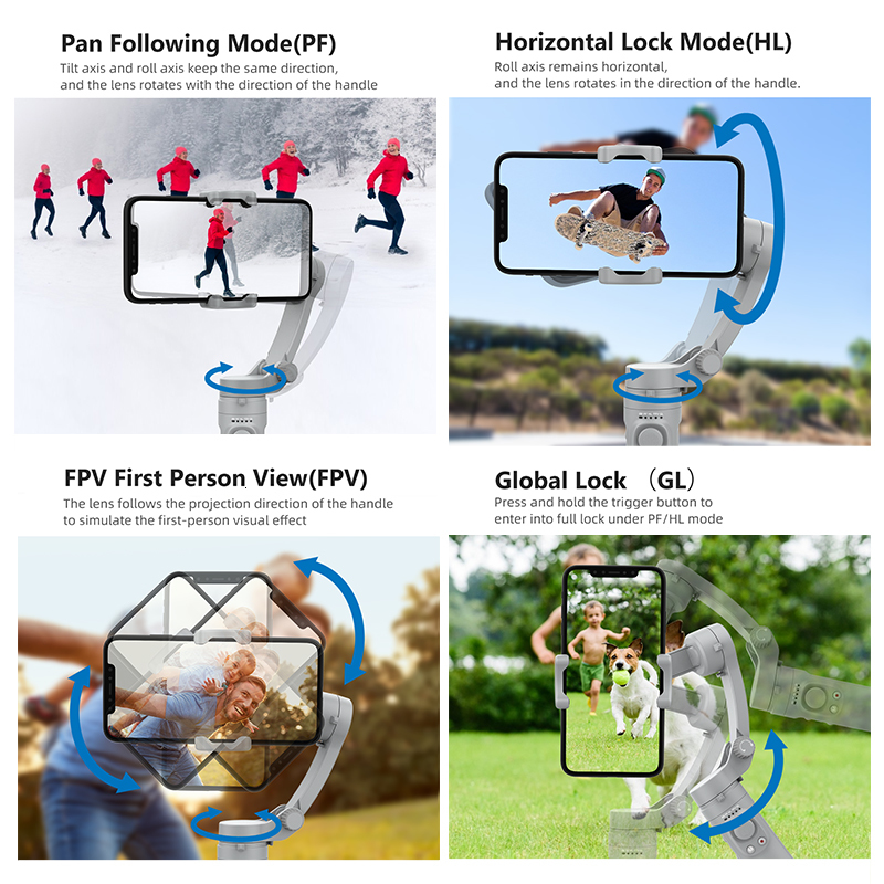 Stabilizers AXNEN HQ3 3 Axis Foldable Smartphone Handheld Gimbal Cellphone Video Record Vlog 230823