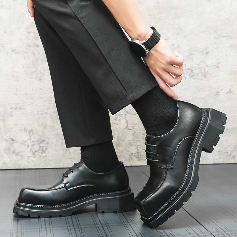 Dress Shoes Golden Sapling Wedding Shoes for Men Fashion Casual Business Flats Leisure Party Dress Footwear Retro Platform Men's Formal Shoe 2308