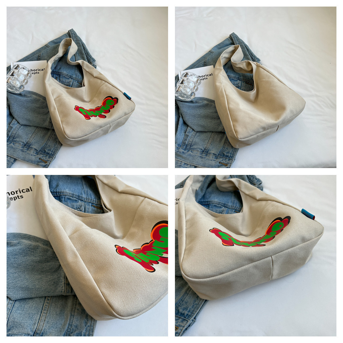 Evening Bags Women's Fashion Versatile Canvas Shoulder Bags Large-capacity Simplicity Light Ladies Leisure Tote Bags Female Trend Handbags 230824