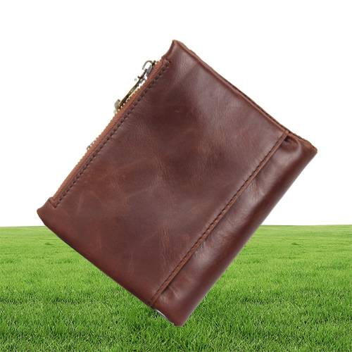 Men039s Wallet RFID Blocking Vintage Genuine Leather Wallet With Zipper Pocket for Men