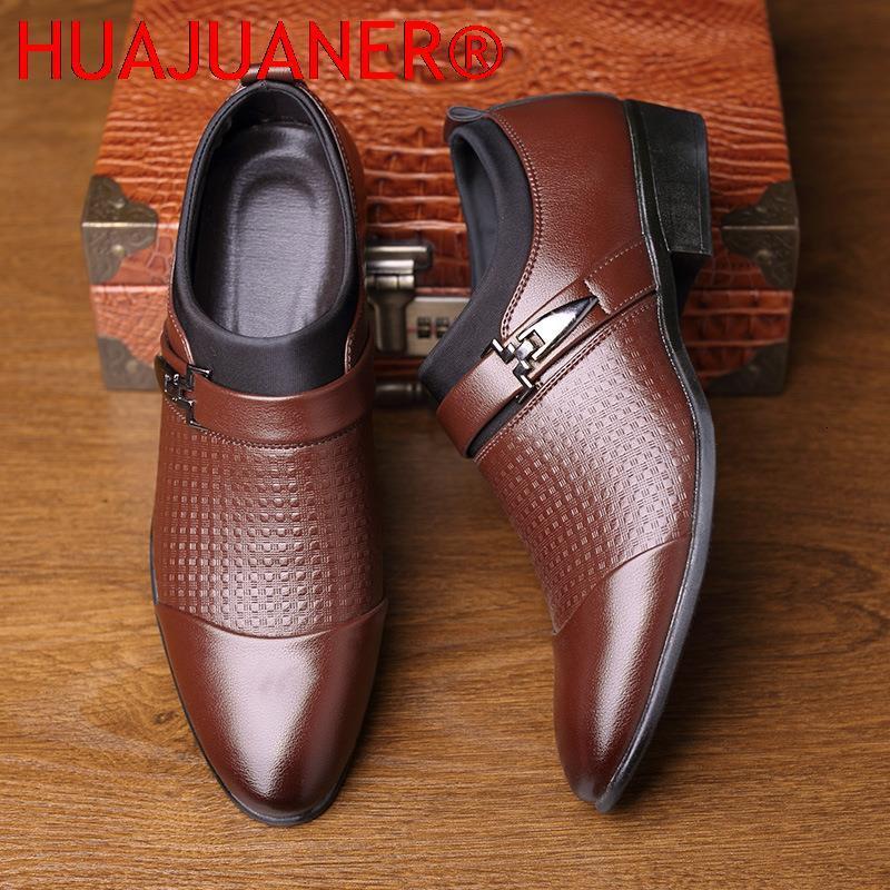 Dress Shoes Autumn Man Leather Shoes Slip On Flats Oxford Business Office Formal Wedding Shoe Pointed Toe Men Dress Leather Shoes 230824