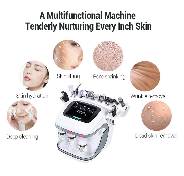 10 In 1 Small Bubbles Skin Care Machine Skin Tightening Whitening Hydradermabrasion Skin Beauty Machine Salon Home Use Device