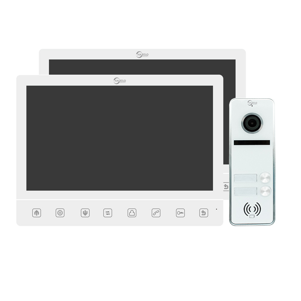 latest anjielosmart 10 1 inch touch monitor 1080p support tuya 2door outdoor station video intercom for apartment