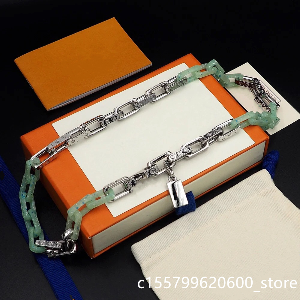 Paris High Quality Punk Square Luxury designer Chain Necklace Hip Hop Pendants Quenching Thick Link Chain Collar Gothic Jewelry Men Cuban MONOGRAM Chain DFS47857