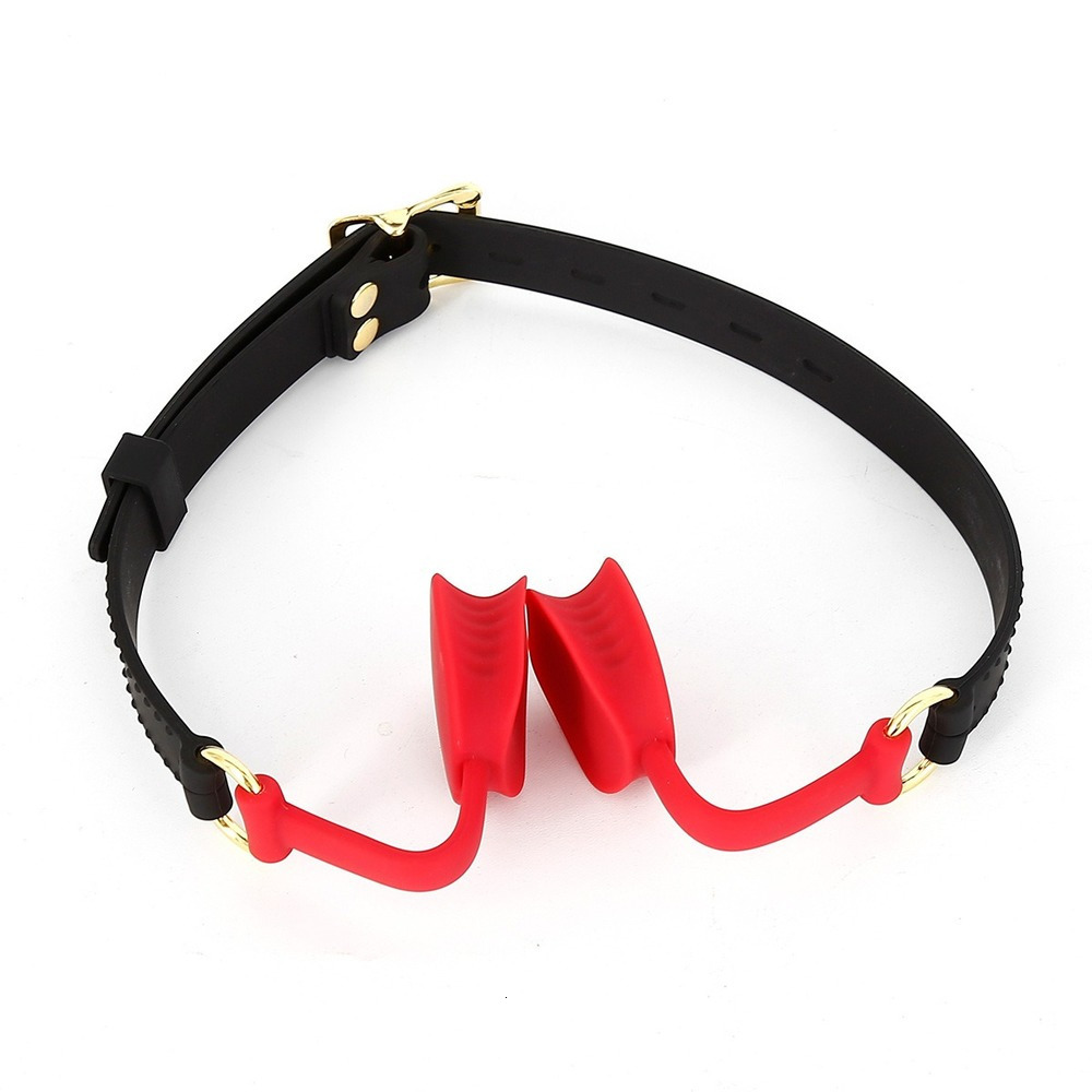 Adult Toys PU Leather Open Mouth Gag Chastity Belt Bite Flirting BDSM Slave Bondage Role Play Restraints Erotic Sex for Couples 230824