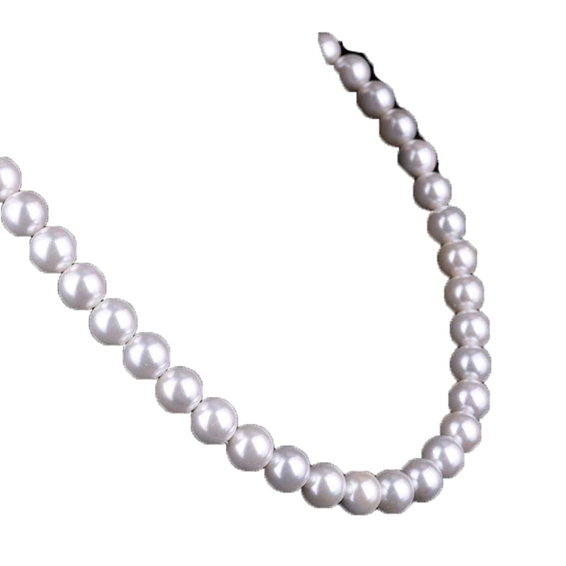Classic Elegant White 75 mm Diameter Pearl Necklace for Women Men Girls Teens Wedding Banquet Necklaces Trend