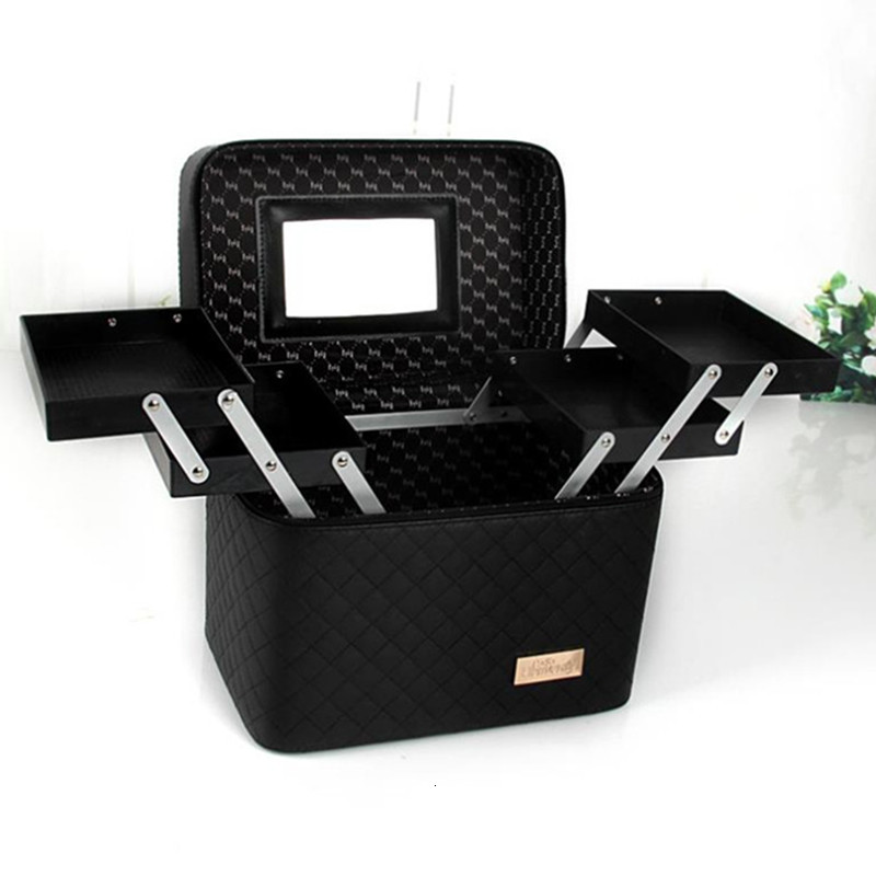 Face Care Devices Large Capacity Professional Women Makeup Bag Organizer Fashion Multilayer Toiletry Cosmetic Storage Box Portable Suitcase 40 230823