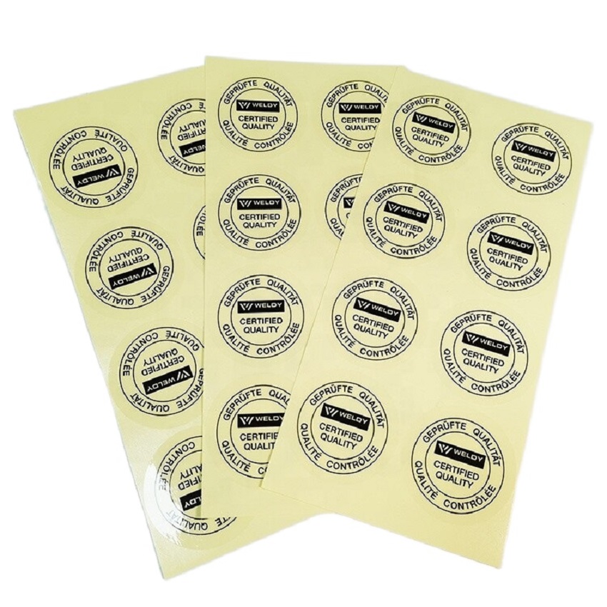 Custom Logo Printed Transparent Clear Circle Shape Adhesive Sticker for Milk Tea Drinks Cup Labels