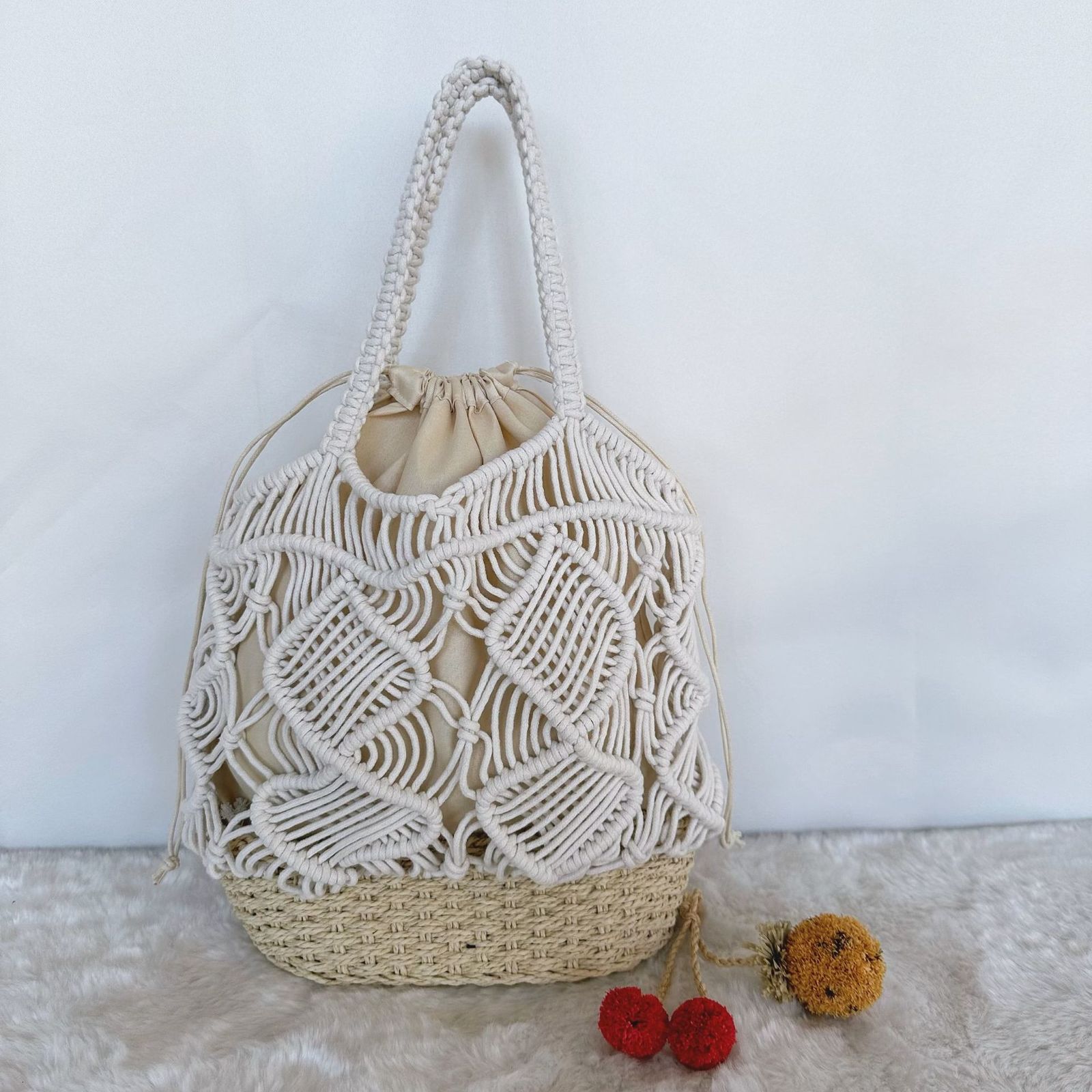 Evening Bags Women Shoulder Bag Fashion Hand Made Beach Bag Bohemian Straw Woven Bag Retro Simple Large Capacity Basket Bag 230824