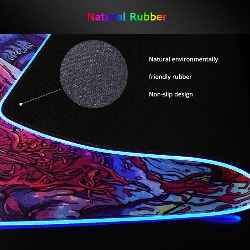 Mouse Pads Wrist Rests RGB ASUS ROG Pad Gaming Accessories Computer Mousepad Keyboard Backlit LED Gabinete Gamer Carpet Tapis De Souris Desk Mat 23082