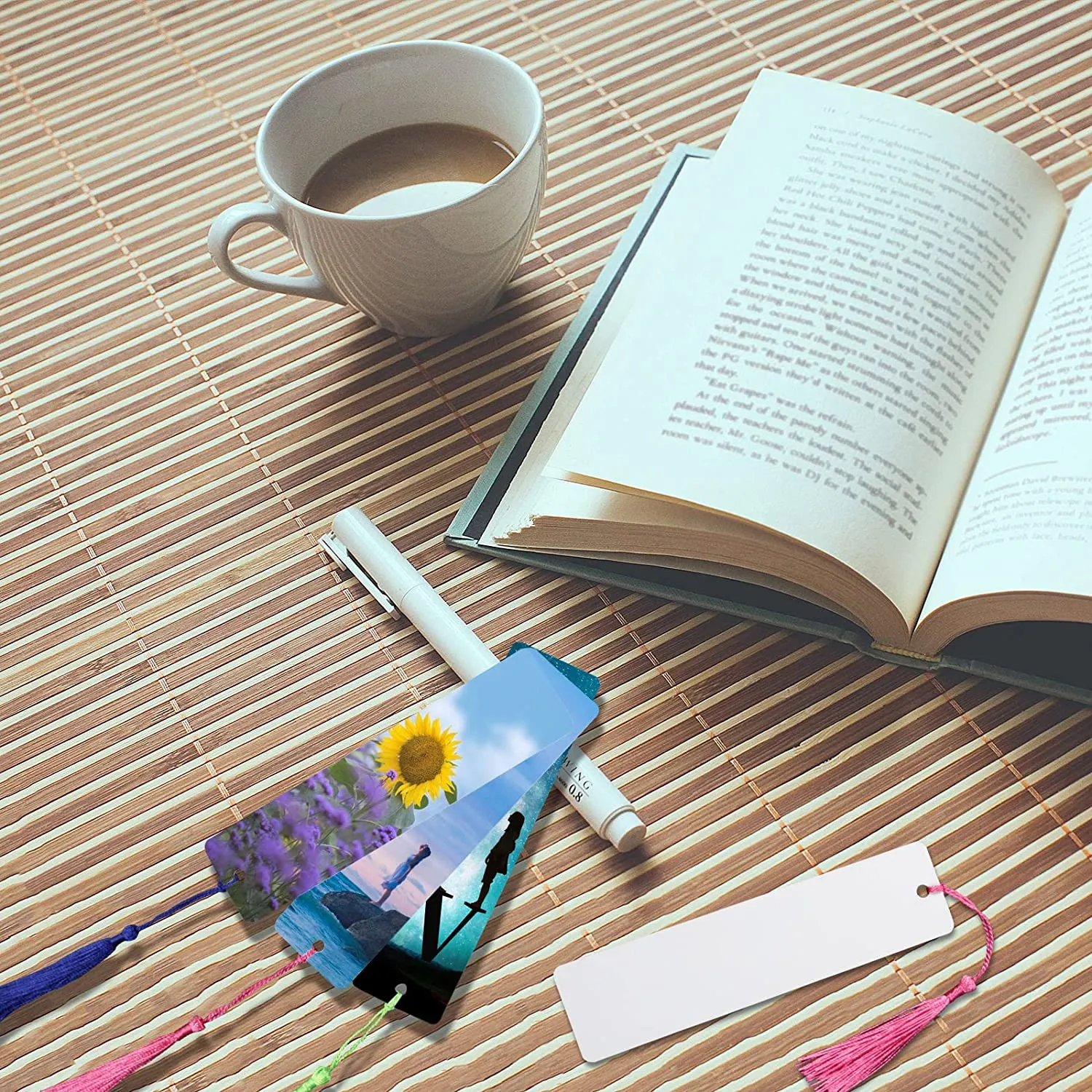 Sides Wholesale Sublimation Bookmark Blanks Double Printable Aluminum Metal Bookmarks Bulk DIY Bookmarks With Hole And Tassels LL