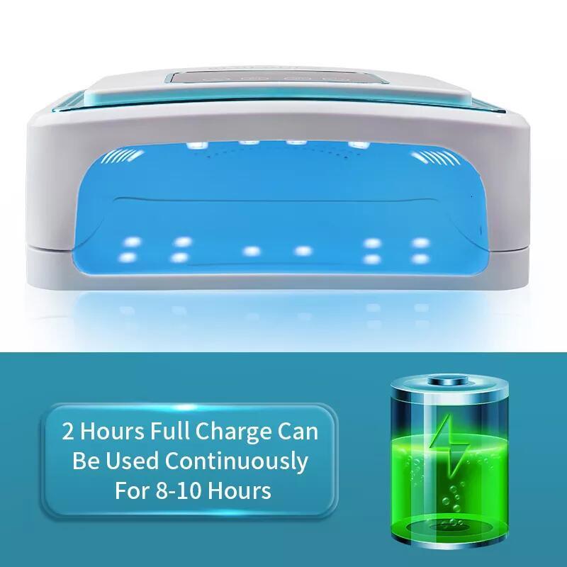 Nail Dryers Nail Lamp 120W White Light Rechargeable Gel Polish Dryer Wireless Nail Gel Cure Manicure Light 7800mAh Cordless Nail UV LED Lamp 230824