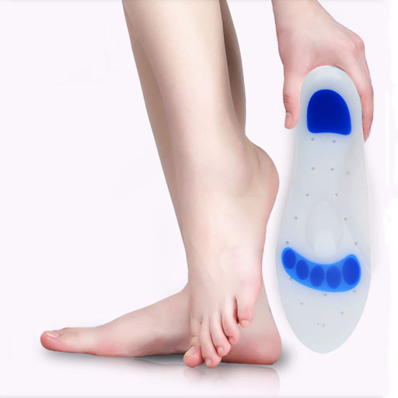 Shoe Parts Accessories Soumit Silicone Gel Insole Plantar Fasciitis Heel Spur Massage Insoles for Men Women Pain Relief Foot Care Parent Gift 230823