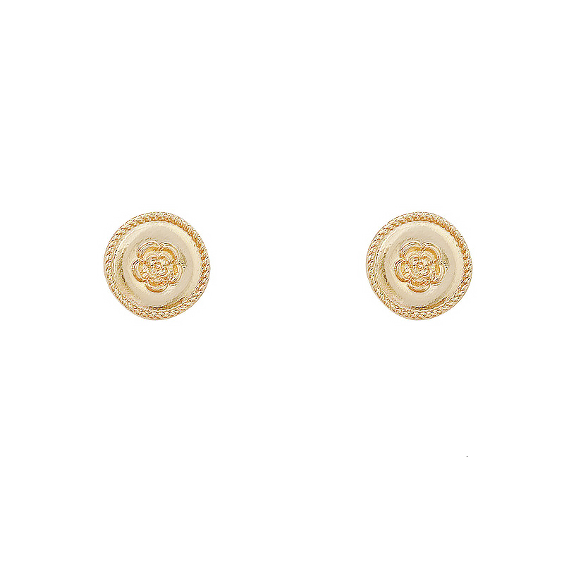 Charm Flower Earrings For Women Gold Color Metal Fashion Sparkling Pendant Drop Clip Korean Earring Wedding Classic Party Jewelry Gift 230823