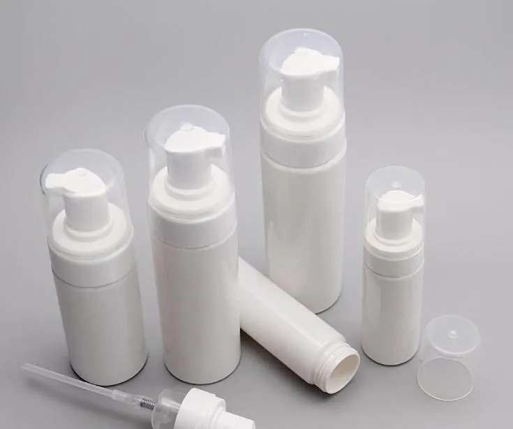 wholesale 50/80/100/150/200ml Cleanser Mousse Bottle Empty Refillable Plastic Pump Bottle Vial Trip Pot Foam Soap Liquid Mousse Fast23 LL