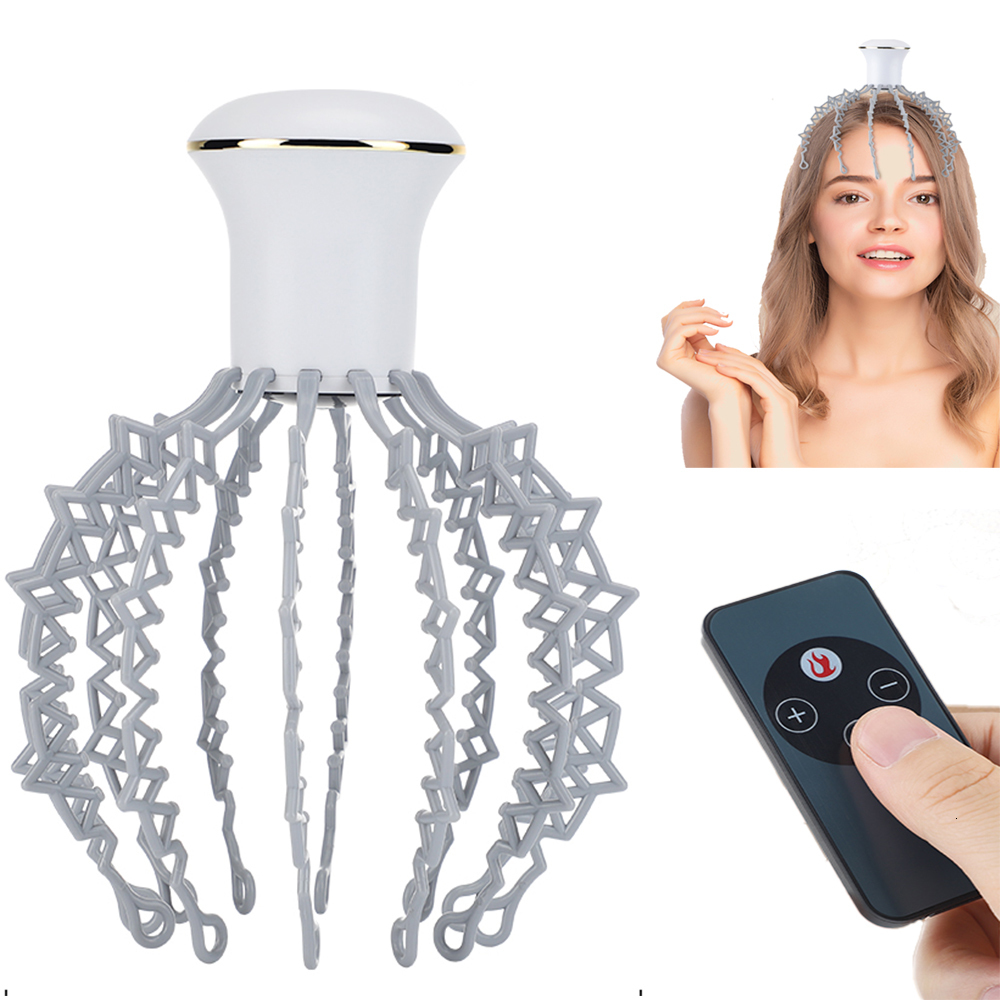 Head Massager Electric Vibration Massage 12 Claws Device Relieve Fatigue Scalp Relaxation Wireless Portable 230823