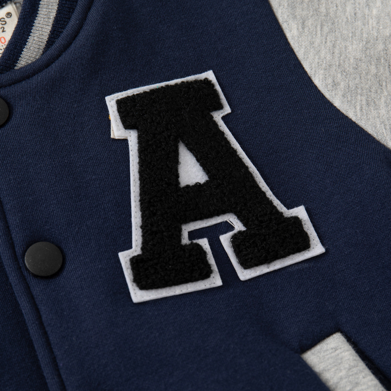 Jackets Autumn Winter Baby Boys Outerwear Thick Warm Plus Velvet Coat For Kids Embroidered Baseball Jackets Children Clothing 2-12 Years 230817