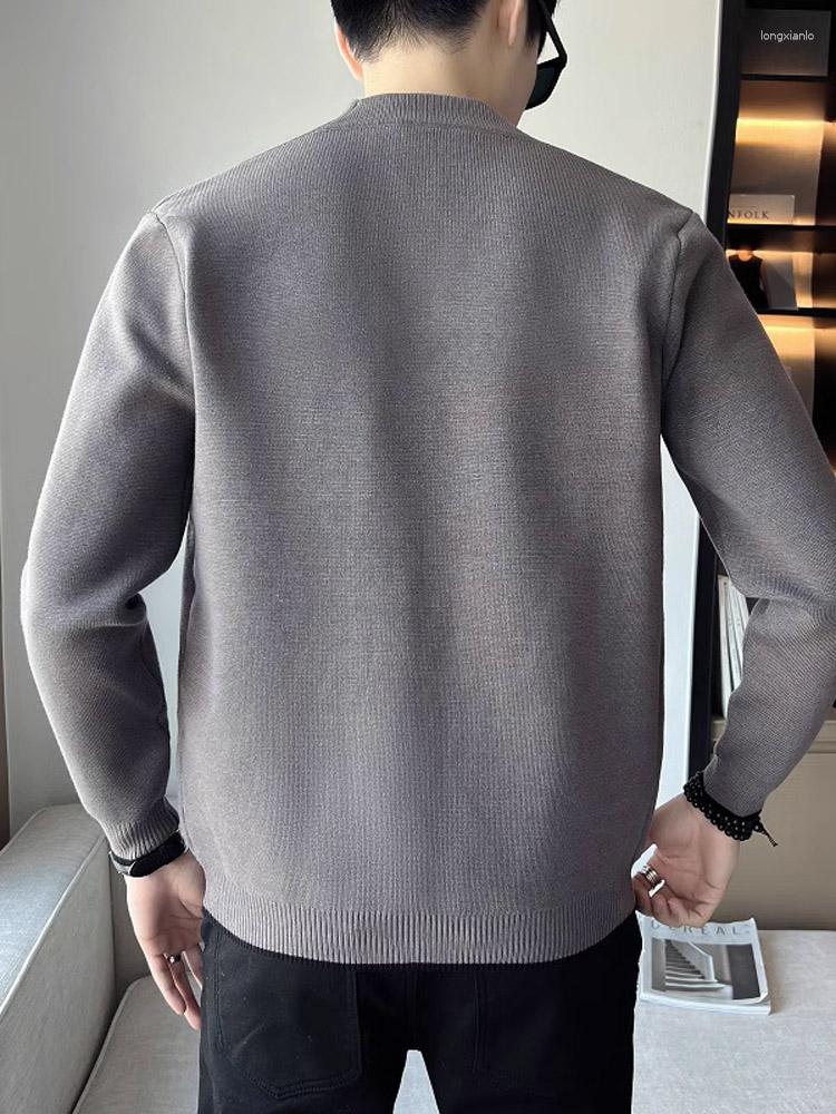 Men's Sweaters Cardigan Men Autumn Winter Thick V Neck Knitted Sweater Coats Casual Warm Fashion Clothing 2023 B35