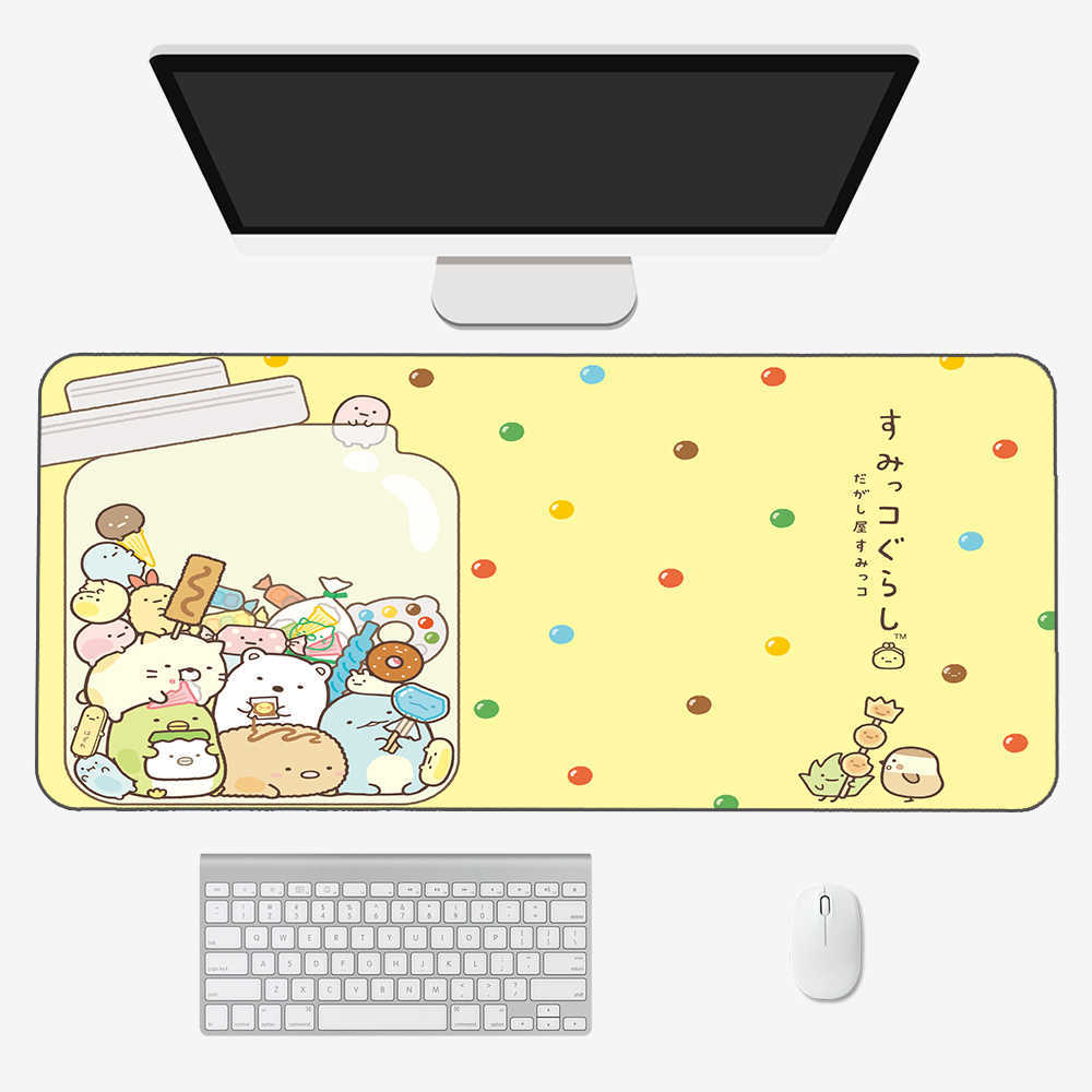 Mouse Pads Wrist Pink Sumikko Gurashi Mouse Pad Gabinete Gamer Table Gaming Accessories Keyboard Desk Mat Mousepad R230824
