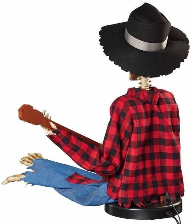 Decorative Objects Figurines Latest Horror Night Gifts-Funny Luminescent Animated Dueling Banjo Skeletons for Halloween 230823