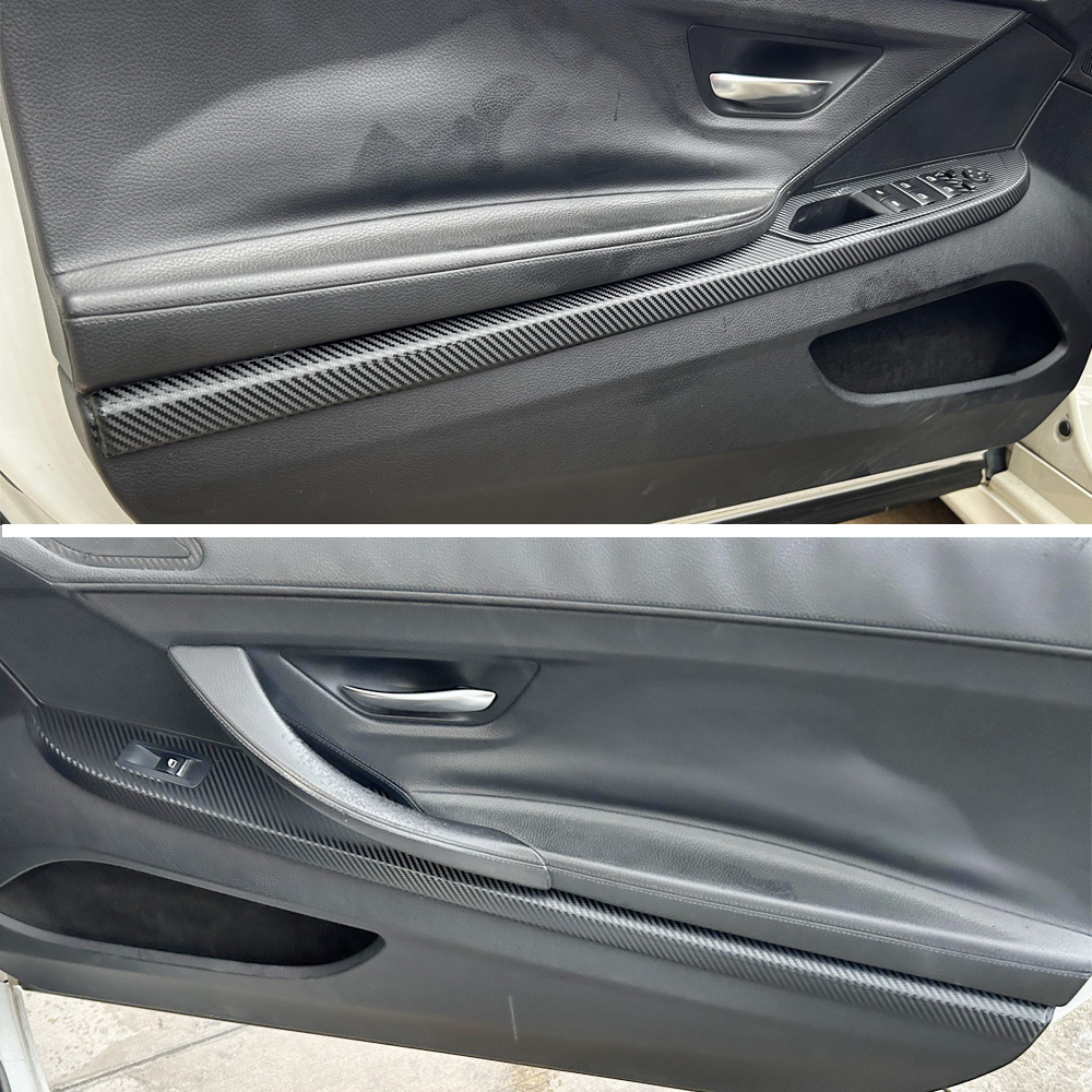 For BMW 6 Series F12 F13 coupe Interior Central Control Panel Door Handle 5D Carbon Fiber Stickers Decals Car styling Accessorie
