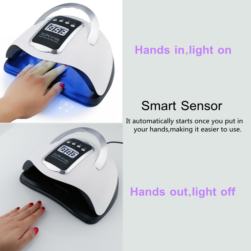 Nail Dryers 280W SUN X12/X11 MAX UV LED Nail Lamp for Manicure Nail Gel Polish Drying Machine Professional Intelligent Nail Dryer Salon Tool 230824
