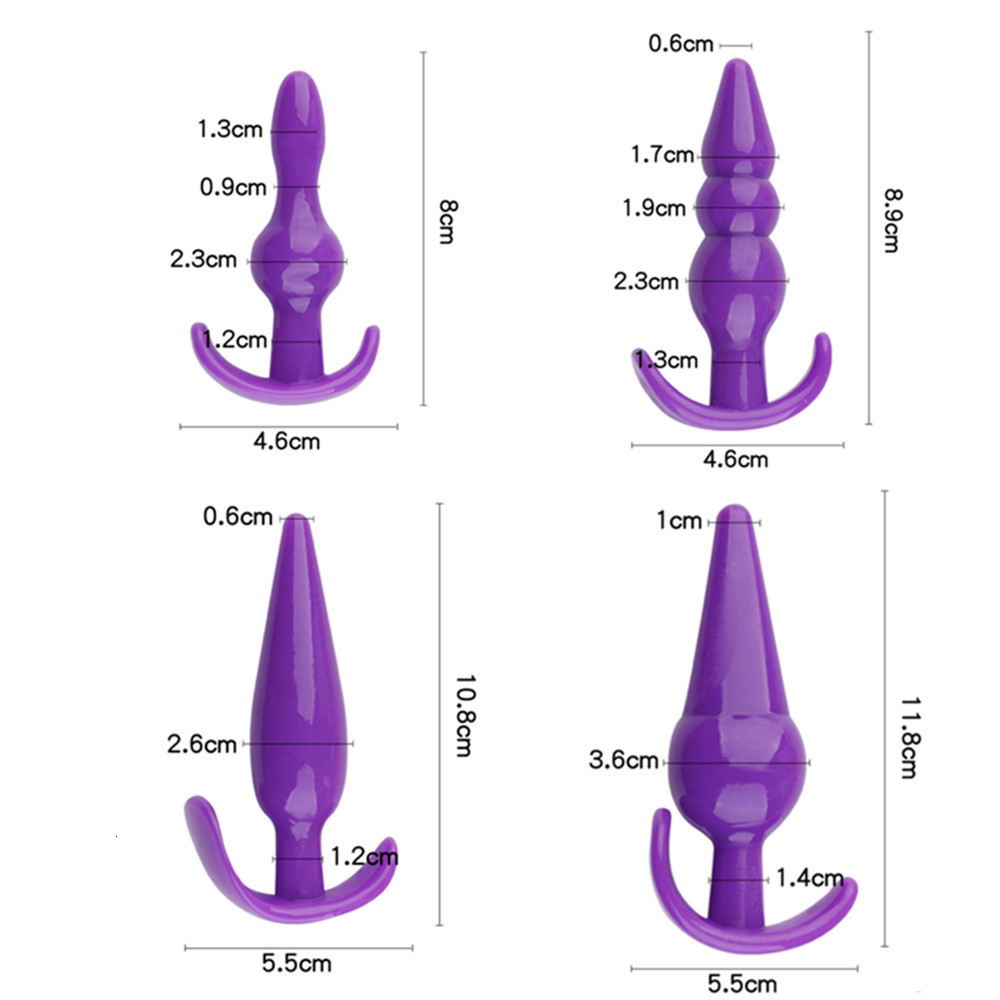 Briefs Panties 4PcsLot Silicone Butt Plug Male Anus Prostata Massager Anal Bead Dilator Sex Toy For Women Gay Erotic Enema Beads 230824