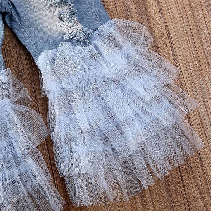 Clothing Sets Boutique Kid Clothes Toddler Baby Girl Lace Off Shoulder Tops Ruffle Hole Pants 2pcs Outfit 230823