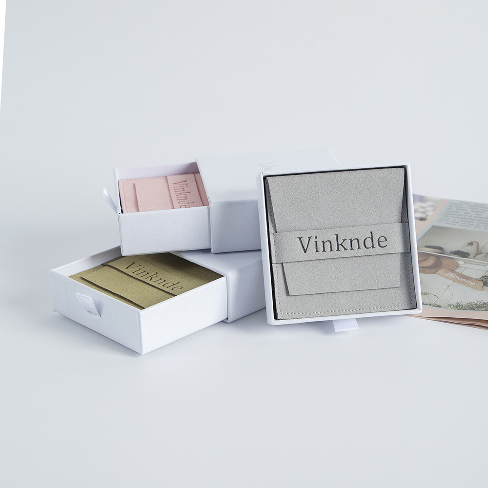 Cuff Links Jewelry Box Bag Set Custom Paper Sliding Drawer Microfiber Envelope Gift Ring Earrings Organizer Carton 230824